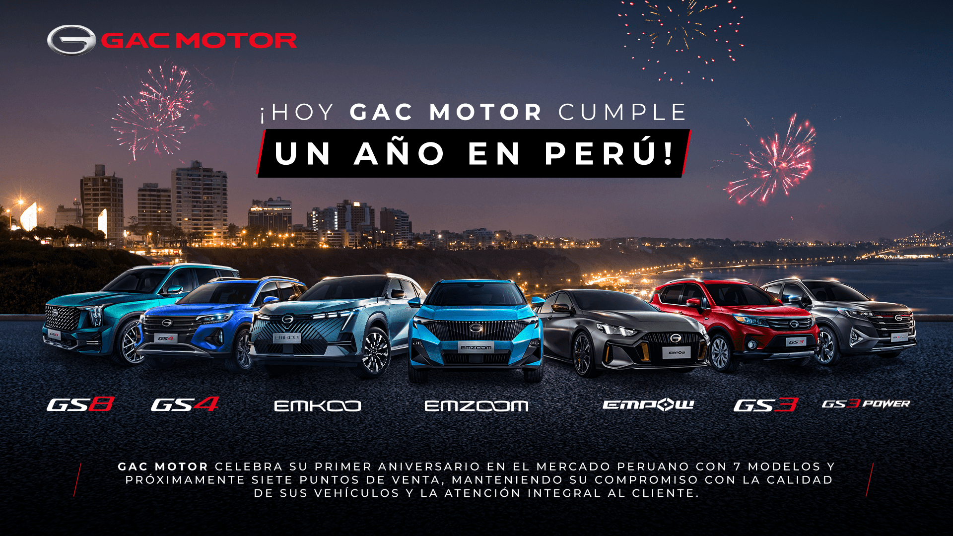 GAC Motor celebra su primer aniversario en Perú