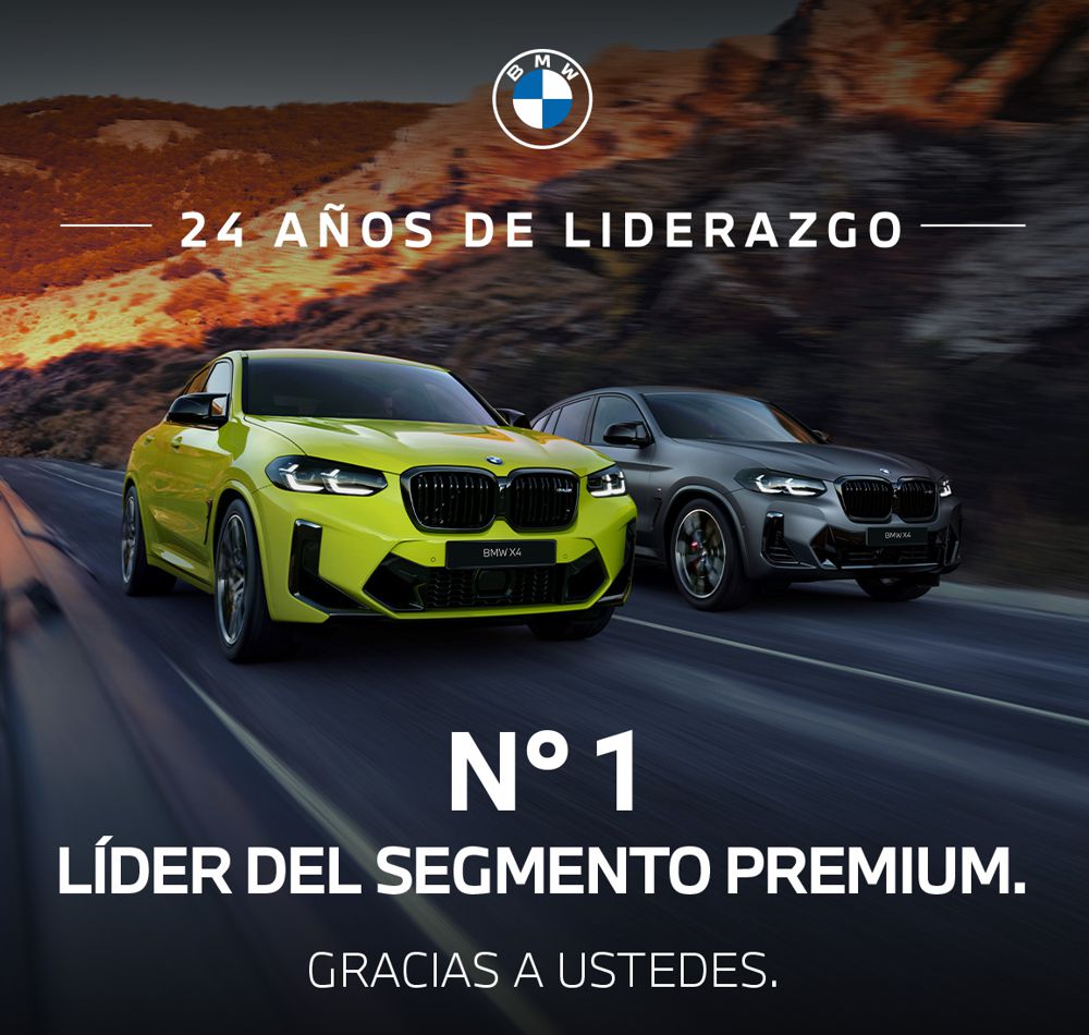BMW es líder #1 del segmento premium en Perú del 2023 y por 24 años consecutivos