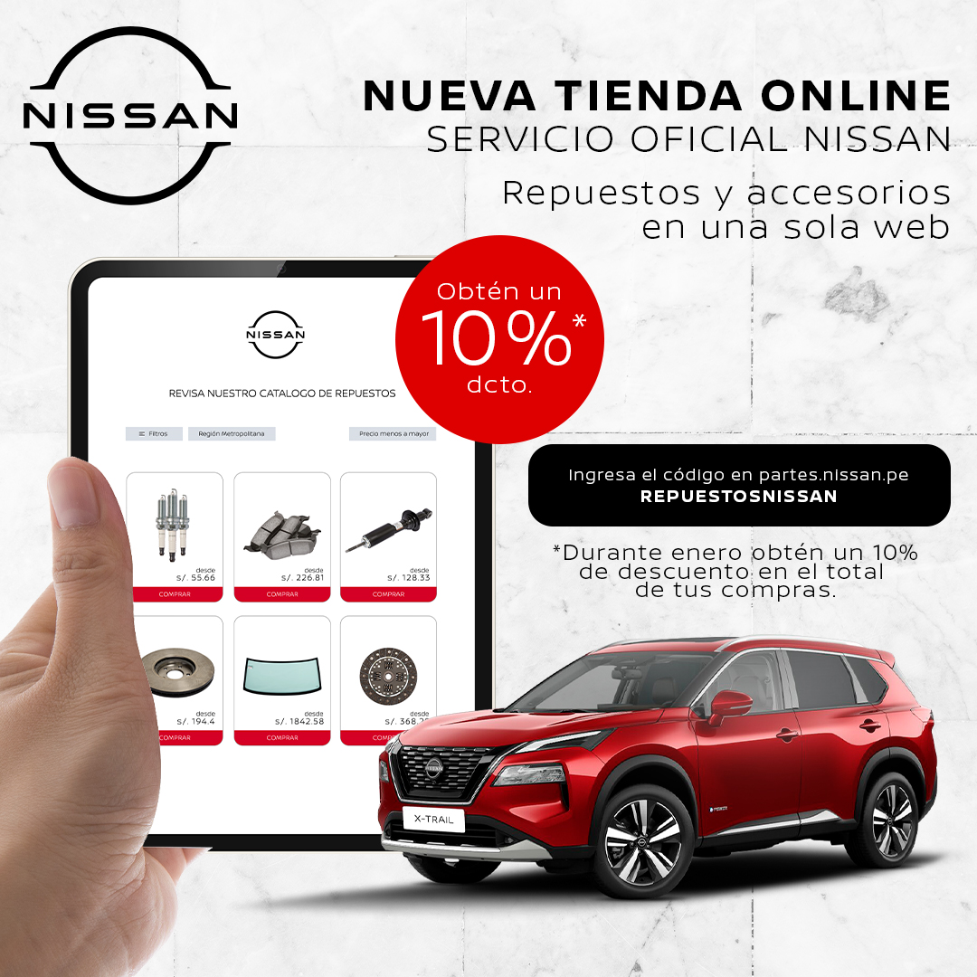Nissan Perú ingresa al mercado virtual con la venta de repuestos