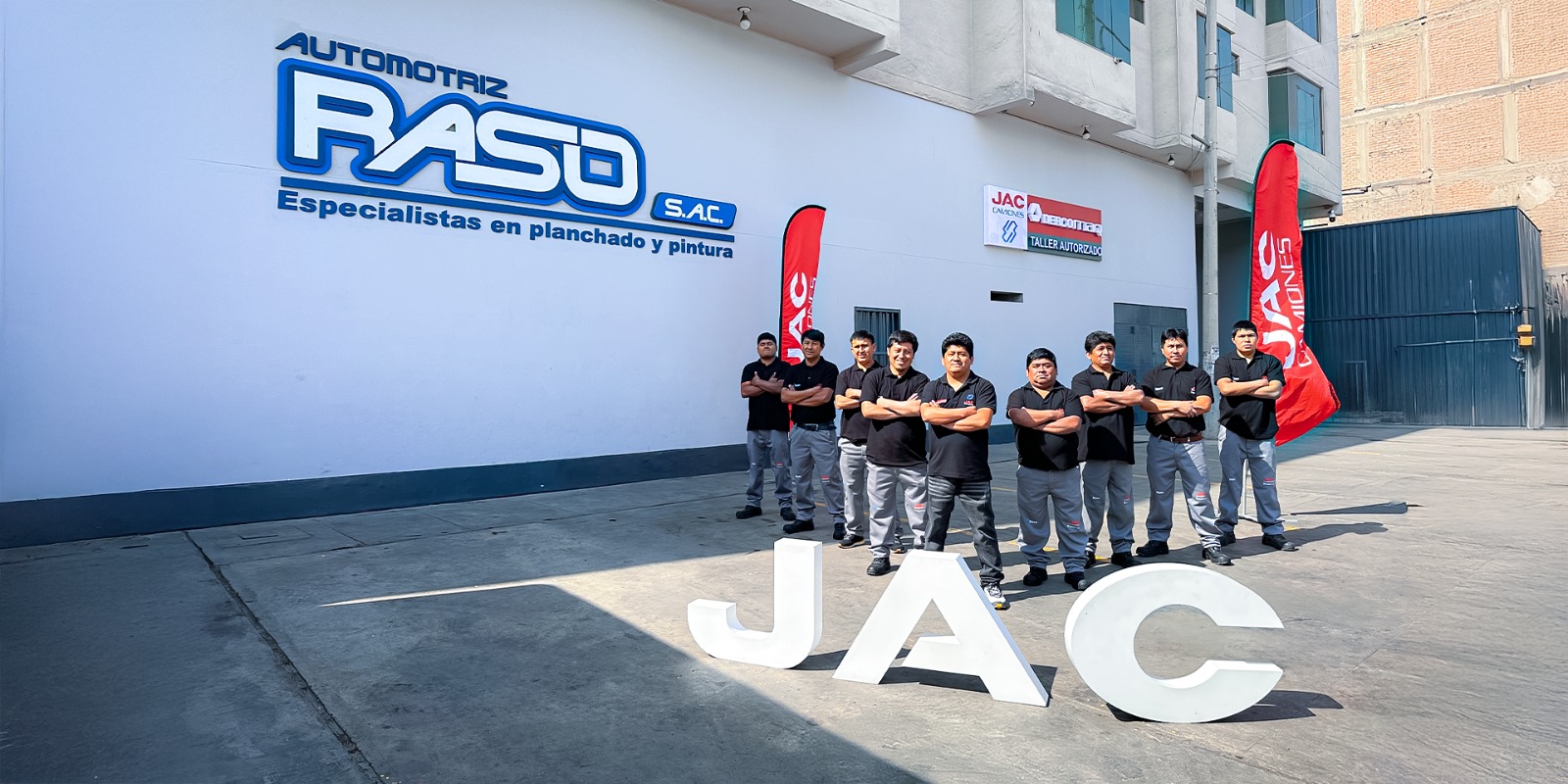 JAC Camiones y Automotriz Raso inauguran nuevo taller para camiones pesados frente al mercado de productores de Santa Anita