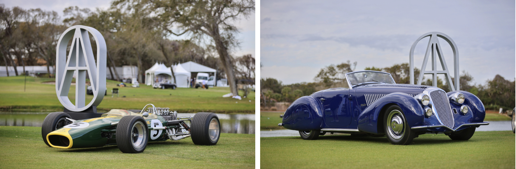 Los ganadores de Amelia: Alfa Romeo 8C2900 de 1938 y Lotus 49 de 1967