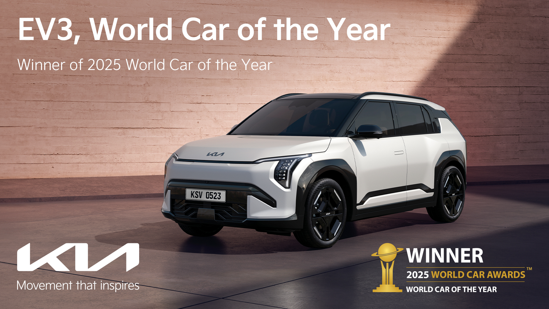 El Kia EV3 gana el premio al Coche Mundial del Año 2025