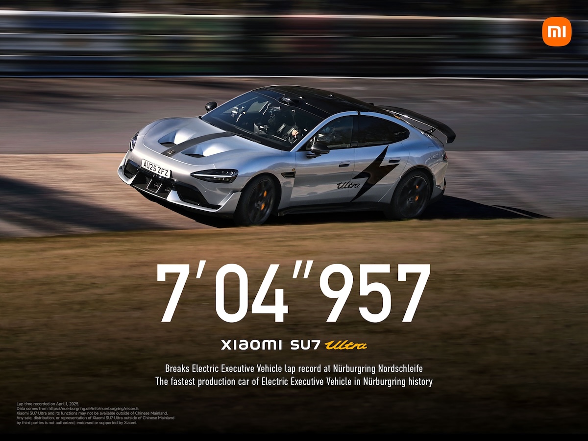 Xiaomi SU7 Ultra rompe récord para vehículos ejecutivos eléctricos en el autódromo Nürburgring Nordschleife