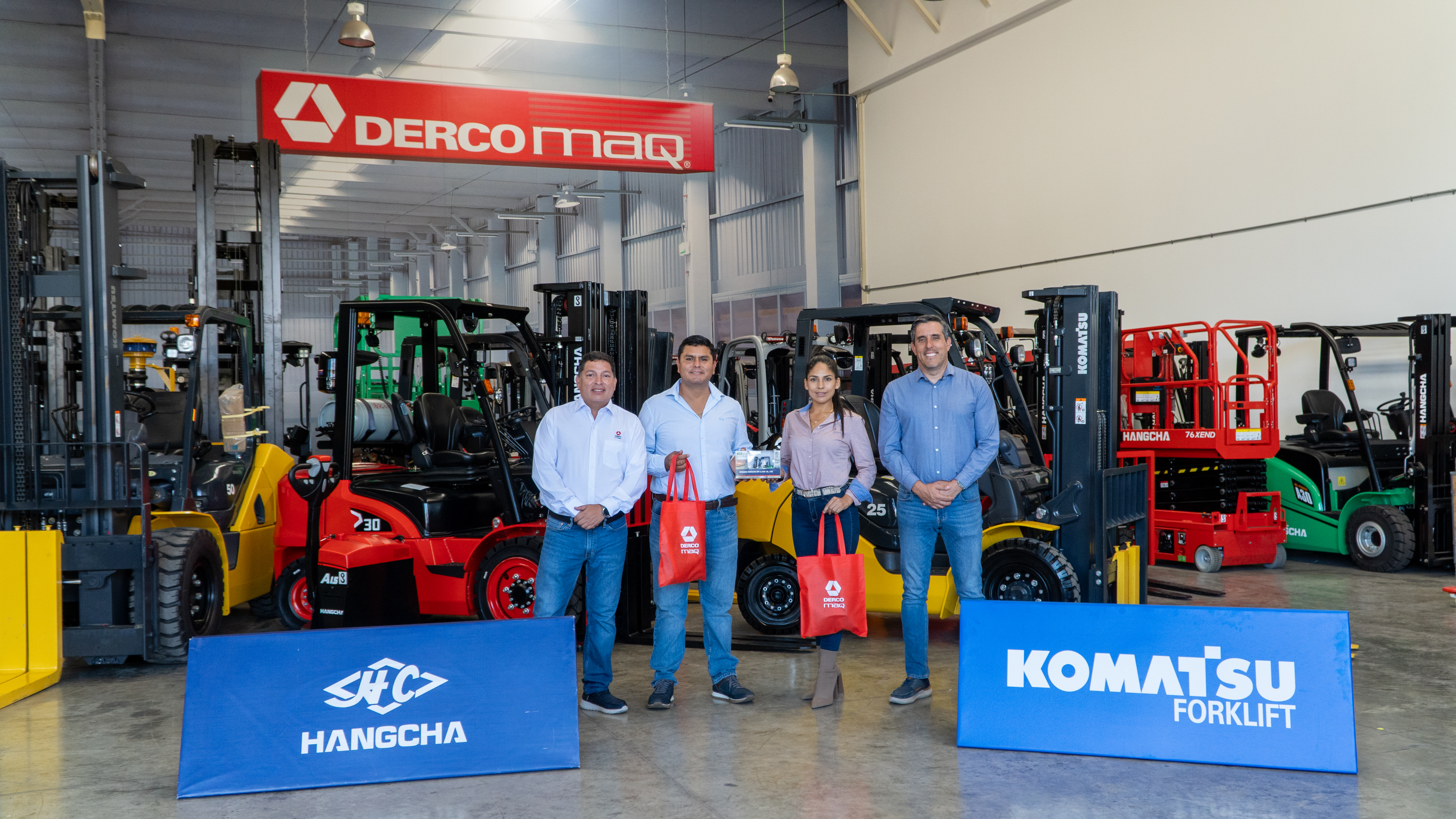 Dercomaq impulsa las operaciones de Maquinarias Macu con la entrega de modernos montacargas y transpaletas