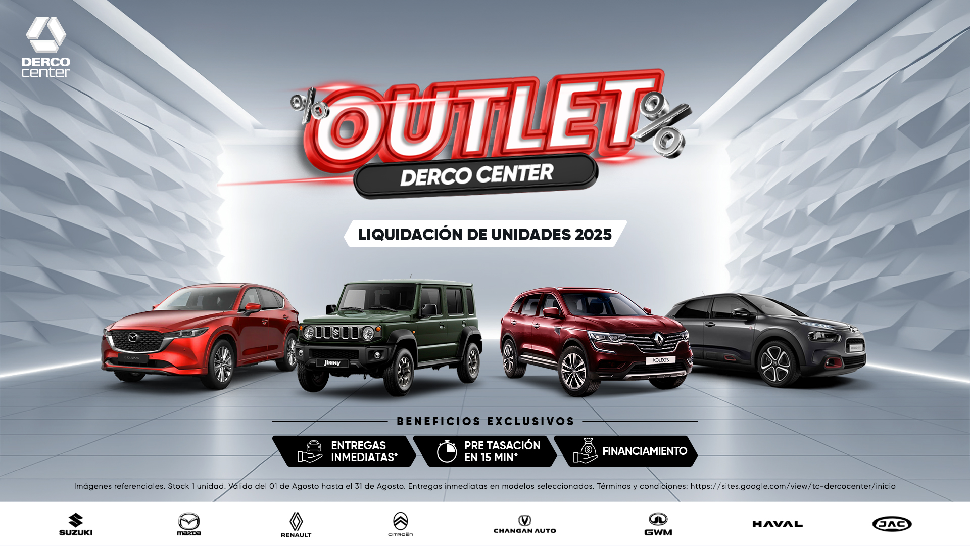 Outlet Derco Center: Oportunidad única para acceder a precios especiales en vehículos seleccionados