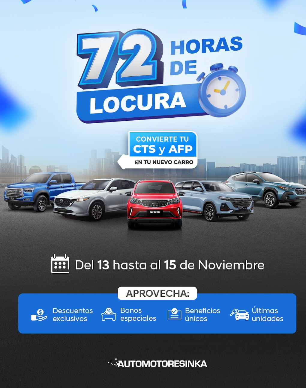 El norte del país concentra el movimiento automotriz de fin de año: Automotores Inka impulsa tres días de beneficios en Trujillo