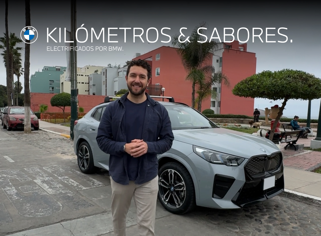 Germán Roz recorre una ruta llena de tradición por Lima a bordo del BMW iX2 100% eléctrico.