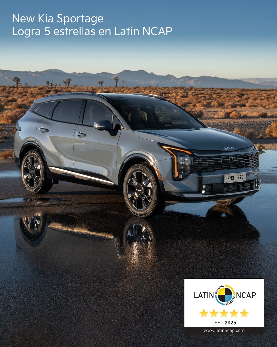 New Kia Sportage logra el máximo honor de seguridad con 5 estrellas en el Latin NCAP