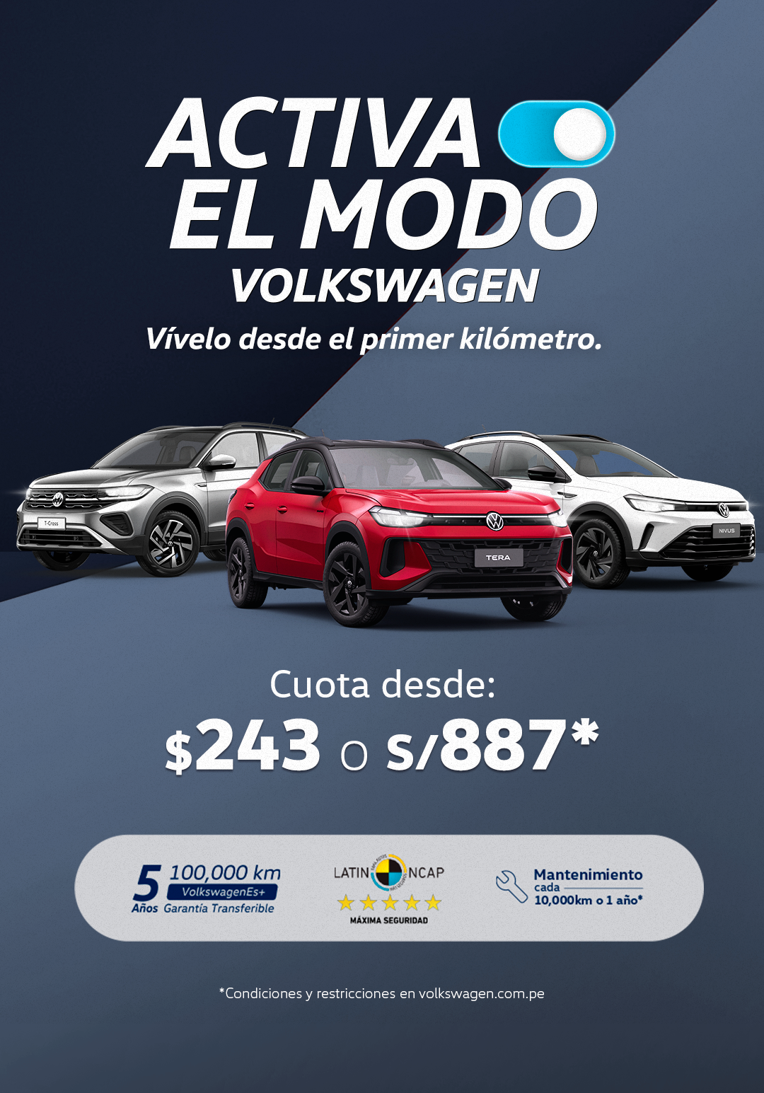 Volkswagen presenta “Activa el modo Volkswagen”, una iniciativa para acercar su portafolio SUV a más peruanos