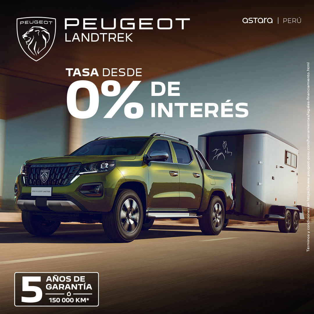 Peugeot Perú extiende su campaña “Gran Venta” con tasas desde 0% para su pickup Landtrek